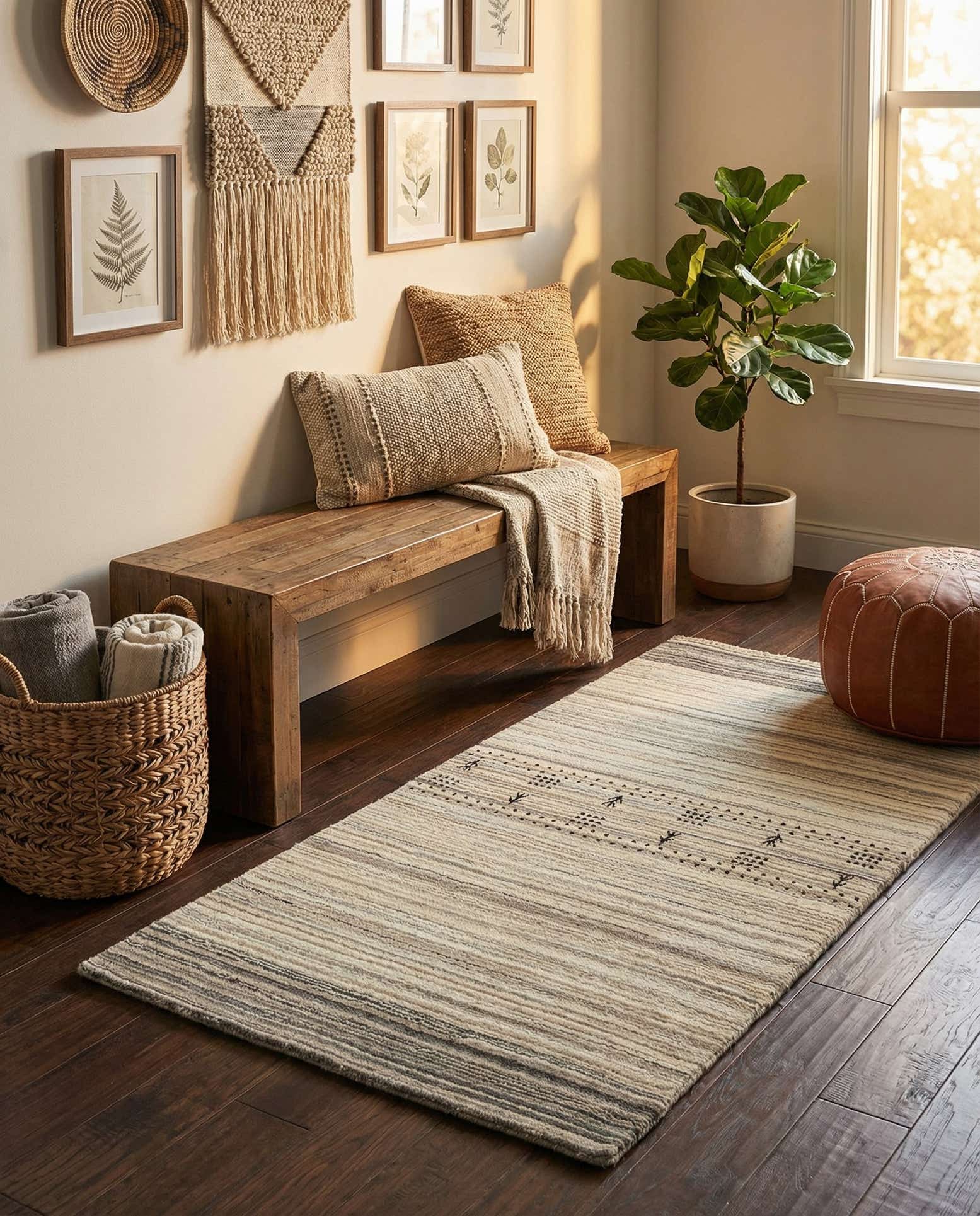 2' 4 x 4' Hand Knotted Tibet Wool Rug