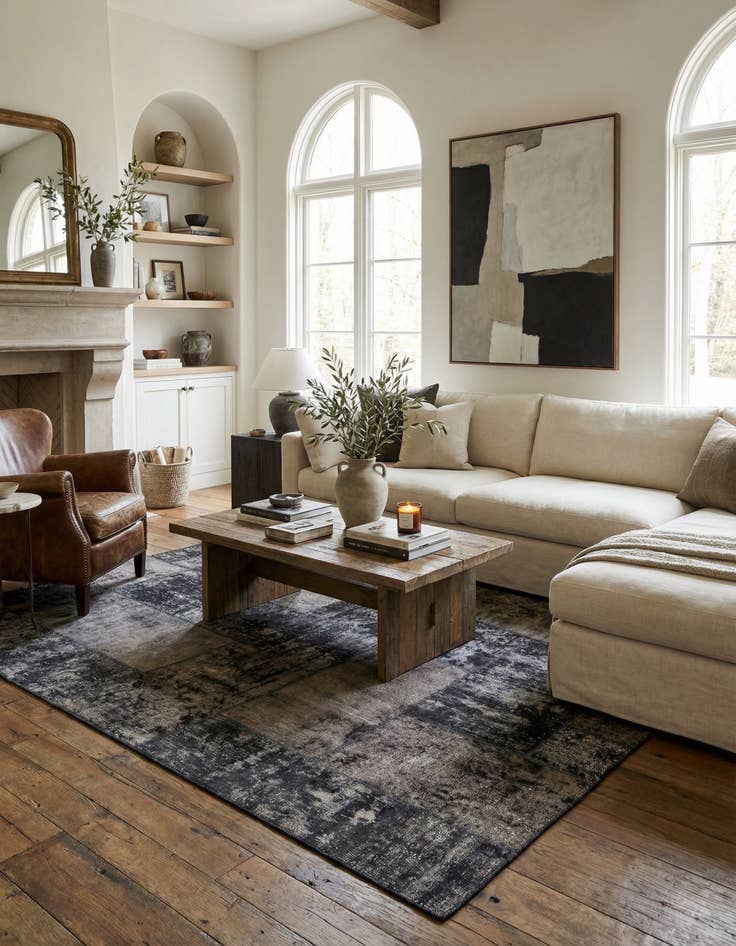 Detail image of 5' x 6' 8  Hand Knotted Ultra Vintage Persian Wool Rug