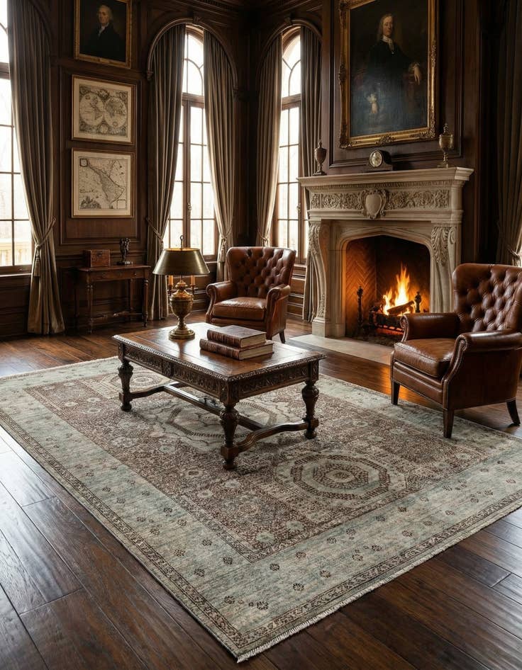 Detail image of 5' 7 x 7' 7  Hand Knotted Mamluk Rug