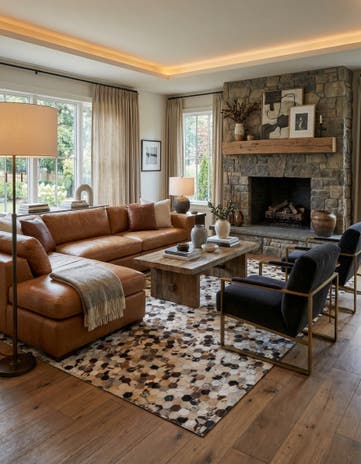 5' 2 x 8' Cowhide Rug