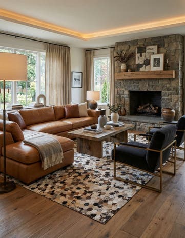 5' 2 x 8' Cowhide Rug