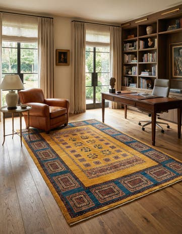 4' 11 x 7' 2 Luribaft Wool Rug