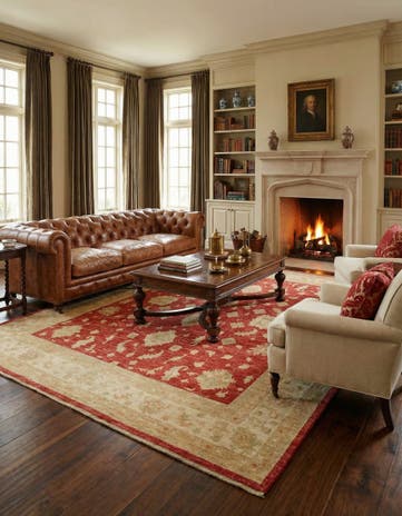 8' 2 x 9' 8 Hand Knotted Peshawar Ziegler Rug