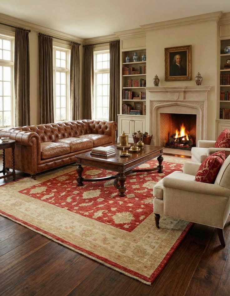 Detail image of 8' 2 x 9' 8  Hand Knotted Peshawar Ziegler Rug