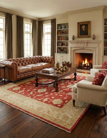 8' 2 x 9' 8 Hand Knotted Peshawar Ziegler Rug