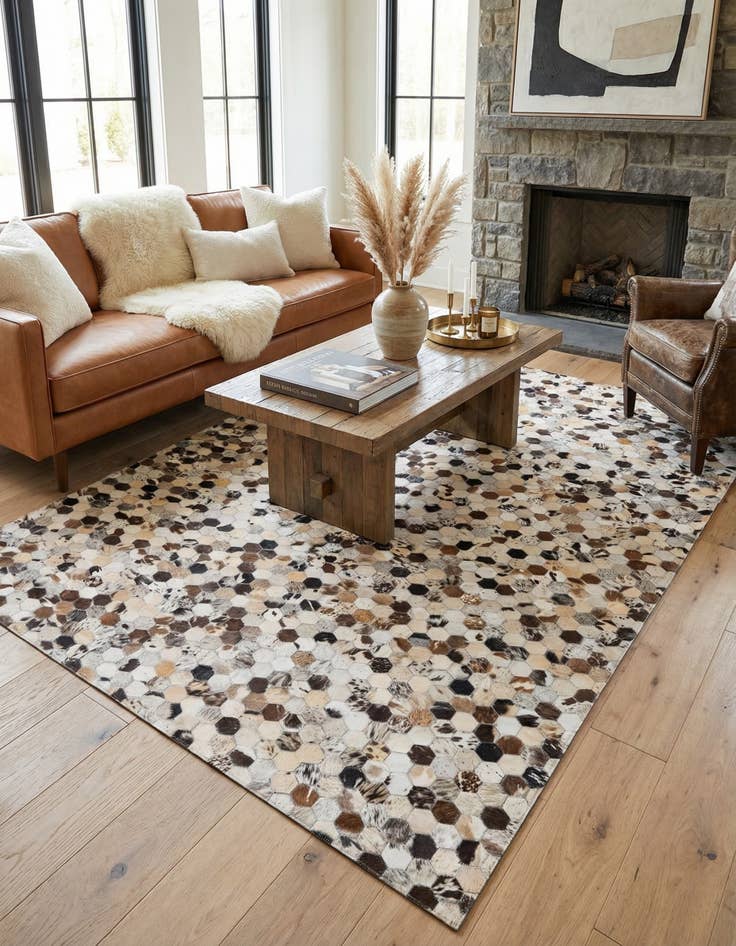 Detail image of 5' 1 x 8' Cowhide Rug