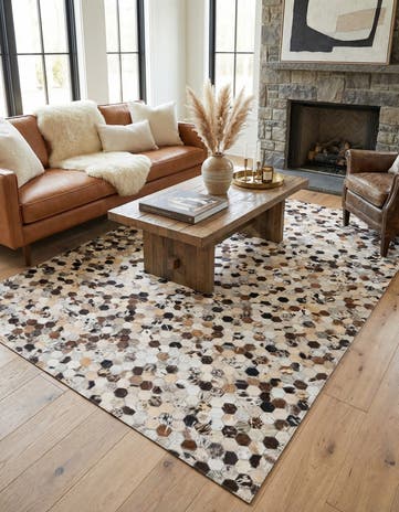 5' 1 x 8' Cowhide Rug