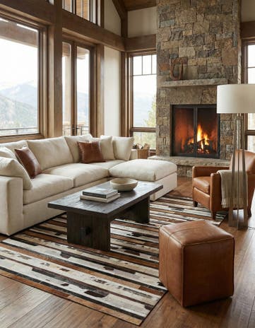 5' 2 x 8' Cowhide Rug