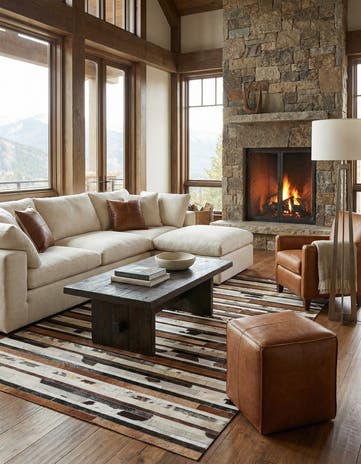 5' 2 x 8' Cowhide Rug