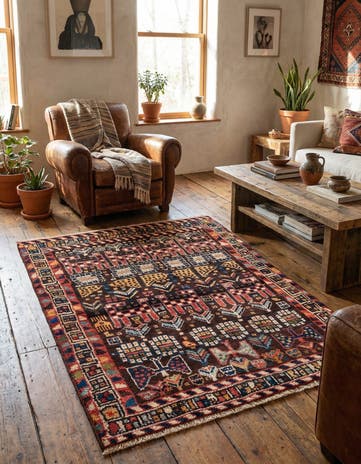 3' 10 x 5' 1 Afshar Wool Rug