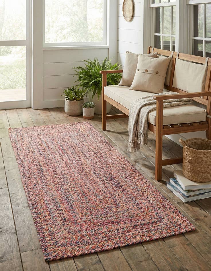 Detail image of  2' x 4' 1  Hand Woven Eco Verse   Washable Indoor / Outdoor Runner Rug