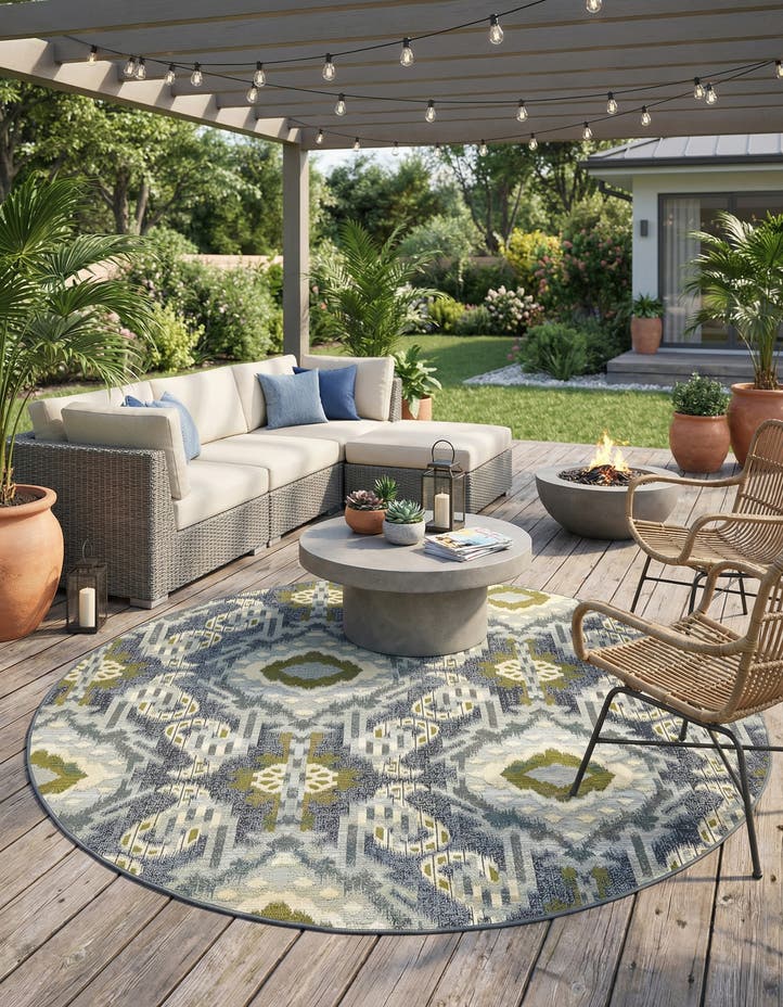 8' x 8' Easy-Clean Modern Indoor / Outdoor...