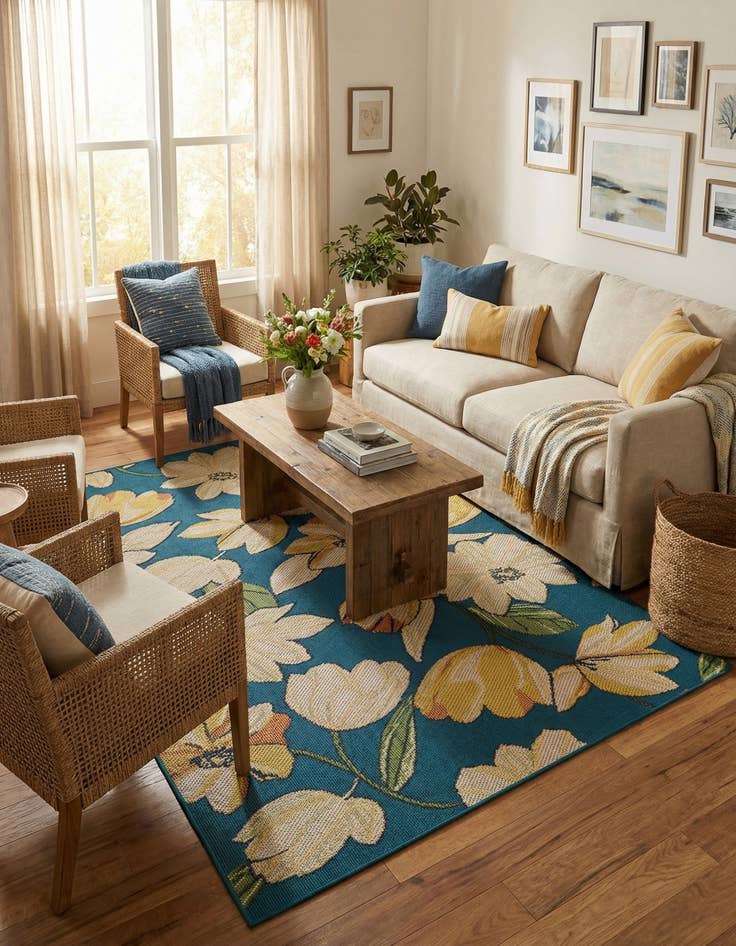 Detail image of  6' x 9'  Washable Baja Indoor / Outdoor Rug