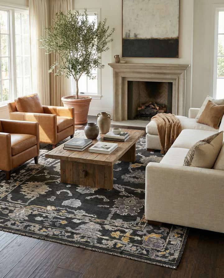 8' x 10' 3 Hand Knotted Moroccan Wool Rug