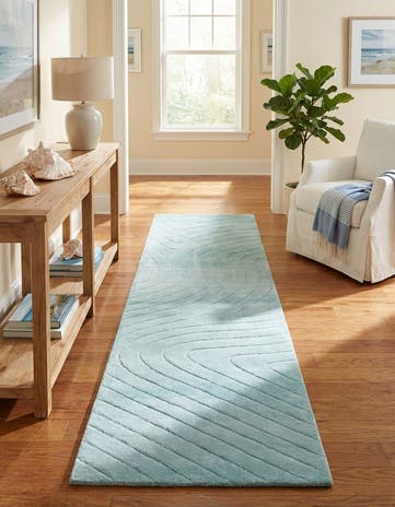 2' 7 x 9' 10 Hand Knotted Darya Wool Runner Rug
