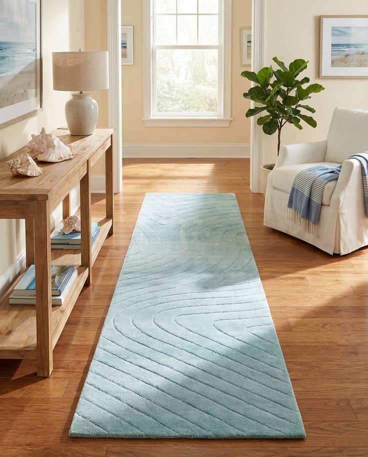 Detail image of 2' 7 x 9' 10 Hand Knotted Darya Wool Runner Rug