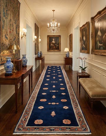 2' 9 x 13' Hand Knotted China Peking Runner Rug