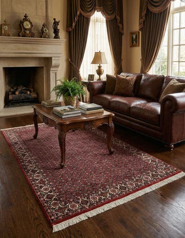 3' 8 x 6' 1 Bidjar With Silk Rug