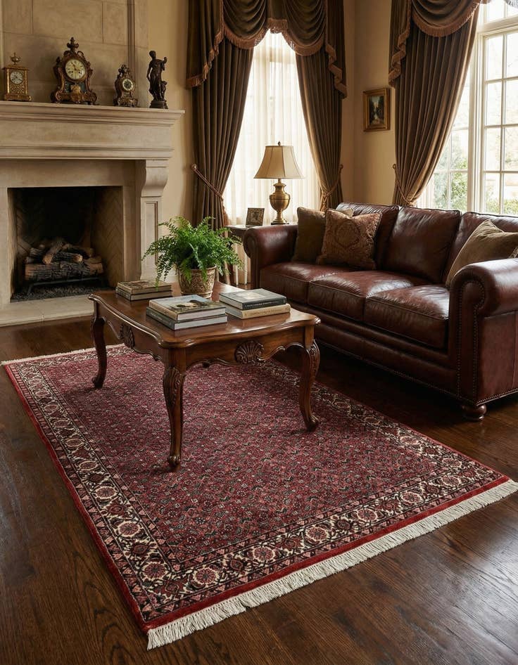 Detail image of  3' 8 x 6' 1 Bidjar With Silk Rug