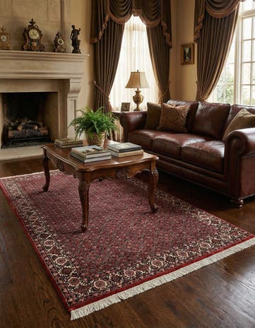 3' 8 x 6' 1 Bidjar With Silk Rug