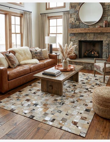 5' 2 x 8' Cowhide - Patchwork Rug