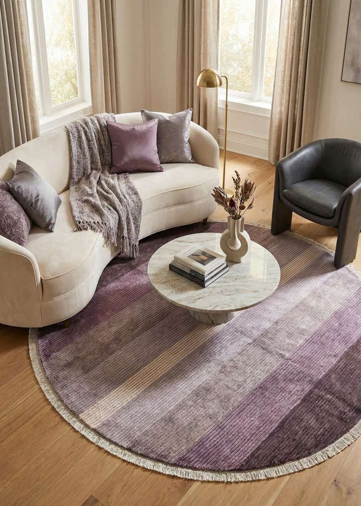 6' 7 x 6' 7 Hand Knotted Darya Wool Round Rug