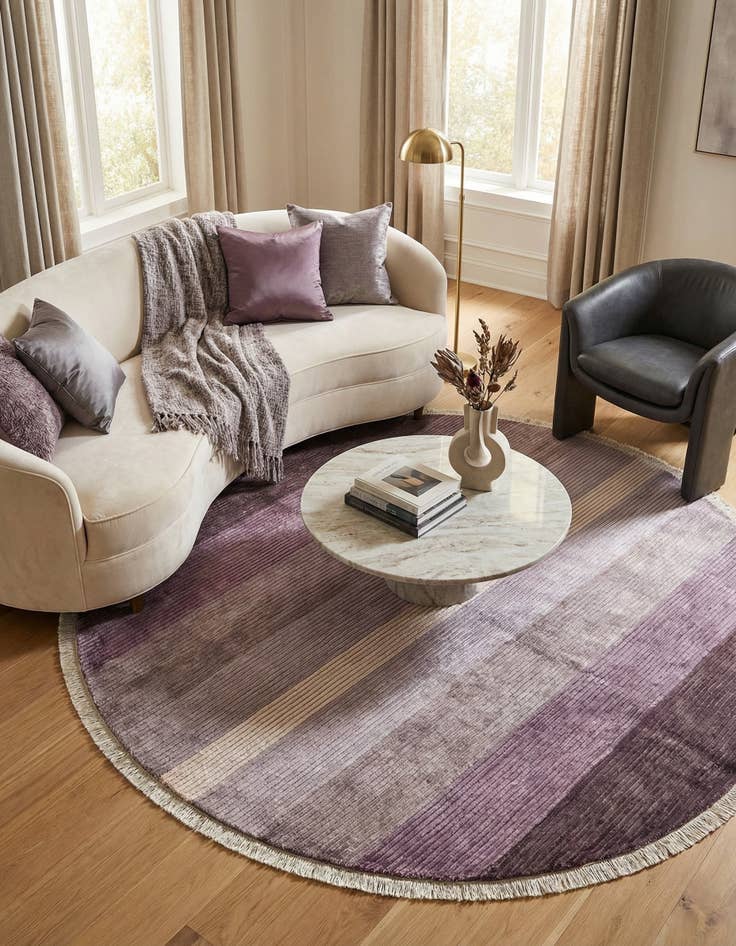 Detail image of 6' 7 x 6' 7 Hand Knotted Darya Wool Round Rug