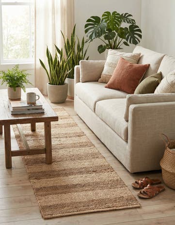 2' 2 x 6' 1 Handmade Braided Jute Runner Rug