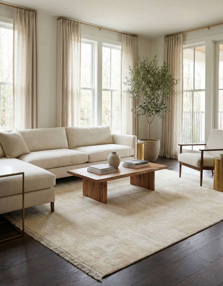 Detail image of 8' x 9' 10  Hand Knotted Darya Wool Rug