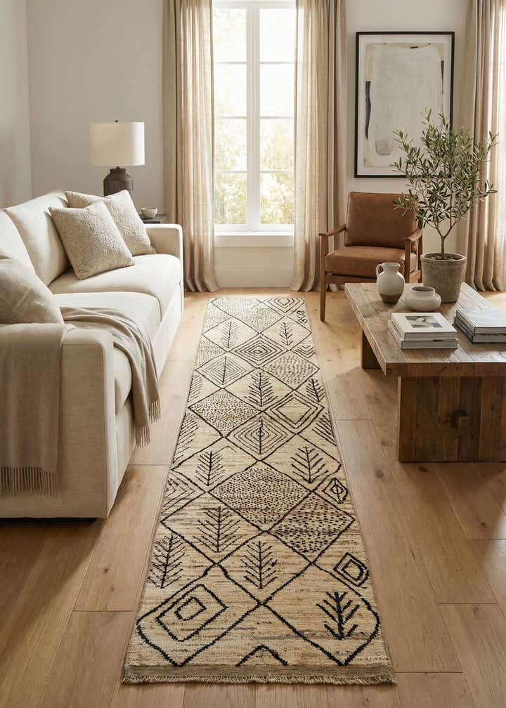 2' 11 x 16' 11 Hand Knotted Moroccan Wool Runner Rug