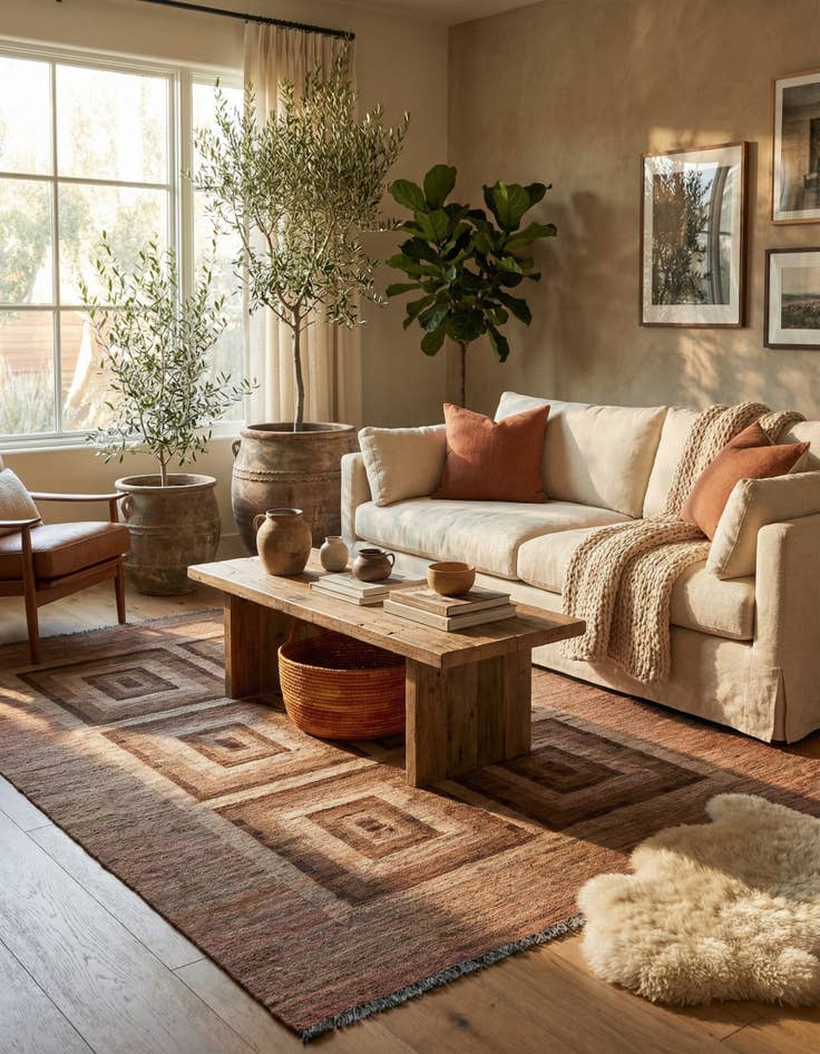 Detail image of  4' 3 x 6' 3  Hand Woven Kilim Modern Wool Rug