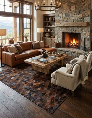 8' 1 x 10' 1 Cowhide Stocks Rug