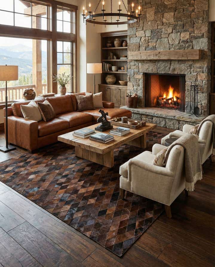 8' 1 x 10' 1 Cowhide Stocks Rug