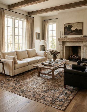 6' 8 x 9' 7 Hand Knotted Ultra Vintage Persian Wool Rug