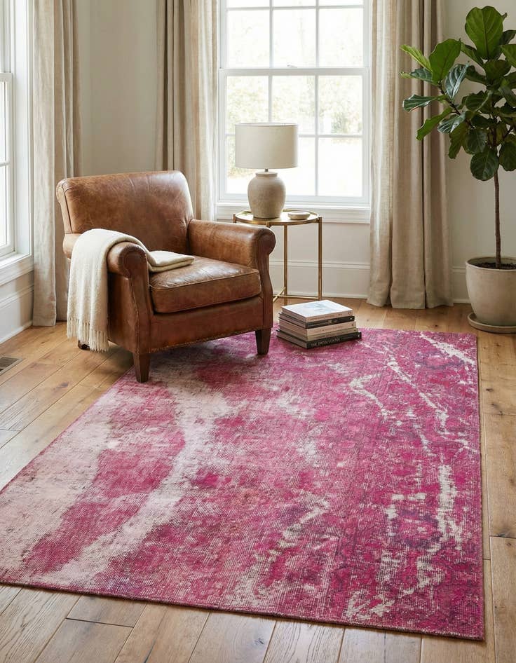 Detail image of 3' 6 x 5' 6  Hand Knotted Ultra Vintage Persian Wool Rug