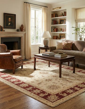 5' x 6' 7 Hand Knotted Peshawar Ziegler Rug