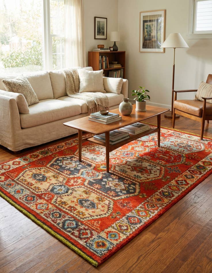Detail image of 5' x 7' Hand Knotted Darya Wool Rug