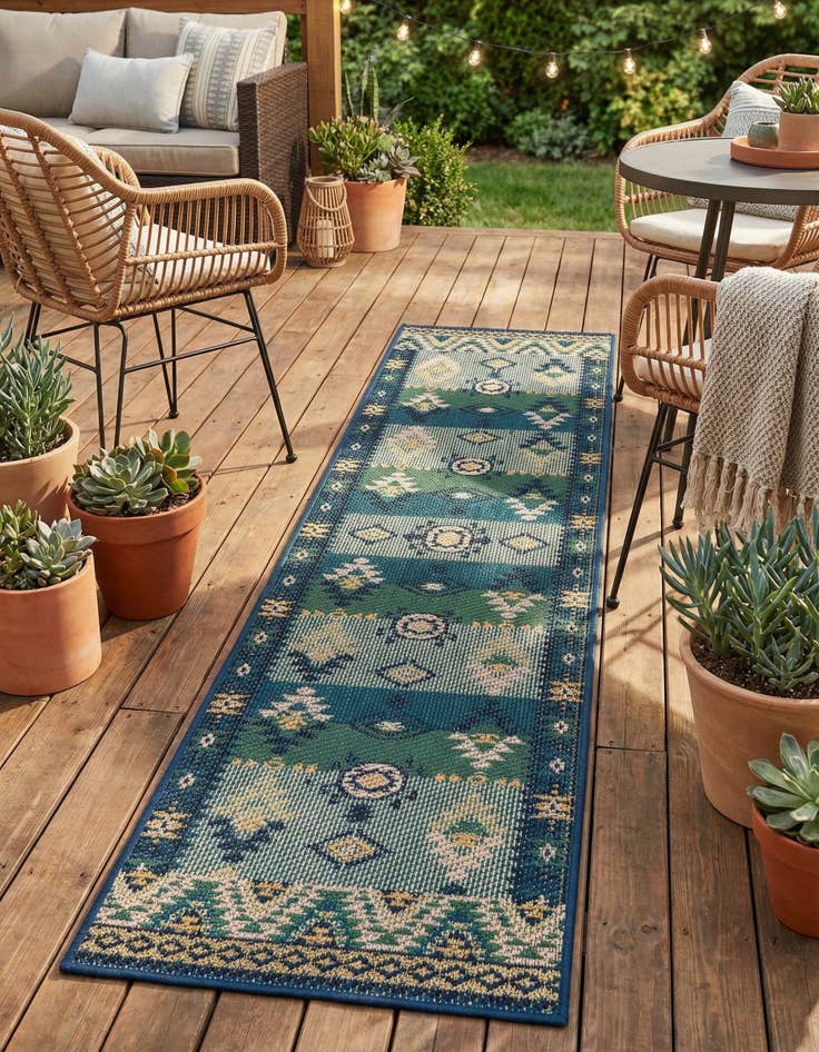 Detail image of 2' x 8' Easy-Clean Baja Indoor / Outdoor Runner Rug