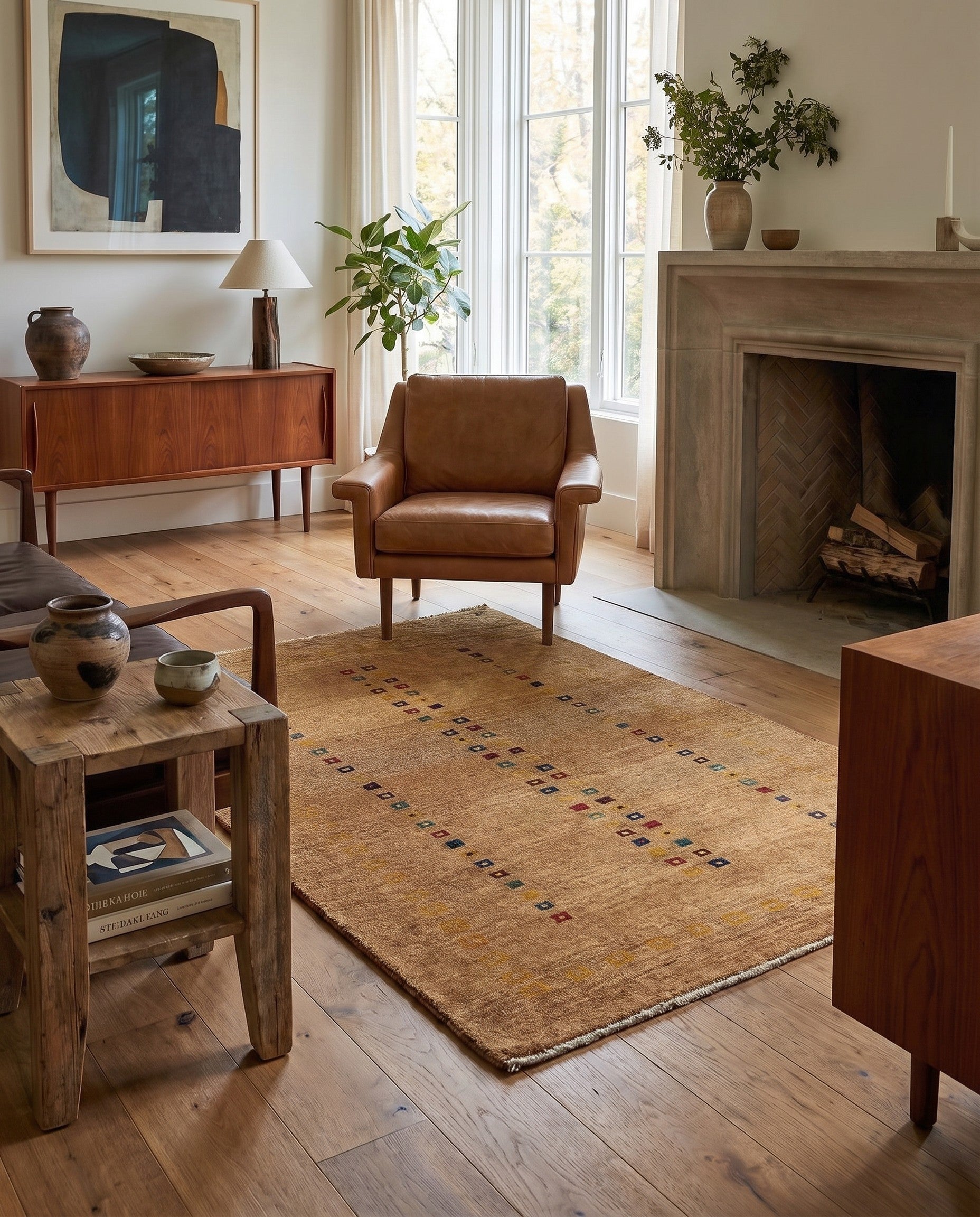 3' 4 x 4' 10 Gabbeh Rug