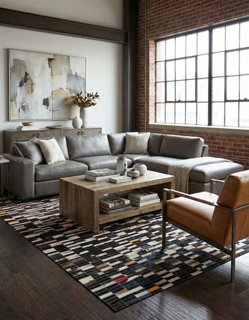 4' 11 x 7' 11 Cowhide - Patchwork Rug