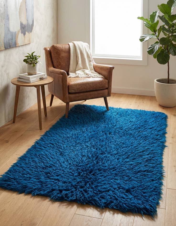 Detail image of 2' x 3' 8  Hand Knotted Moroccan Wool Rug