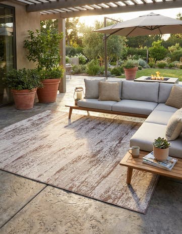 9' x 12' Easy-Clean Modern Indoor / Outdoor Rug