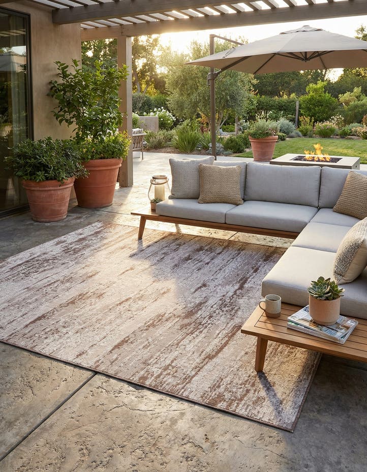 9' x 12' Easy-Clean Modern Indoor / Outdoor...