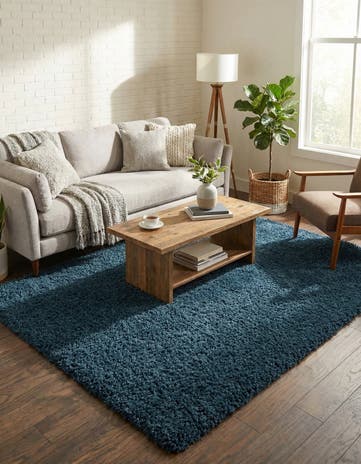 6' x 9' Solid Shag Rug