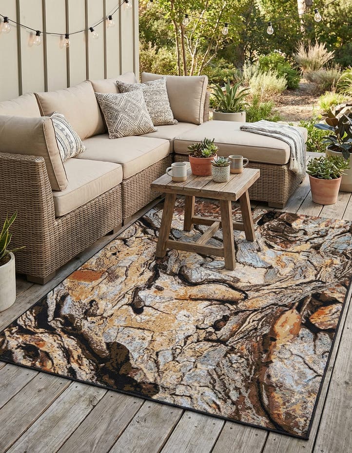 5' x 7' Easy-Clean Modern Indoor / Outdoor...
