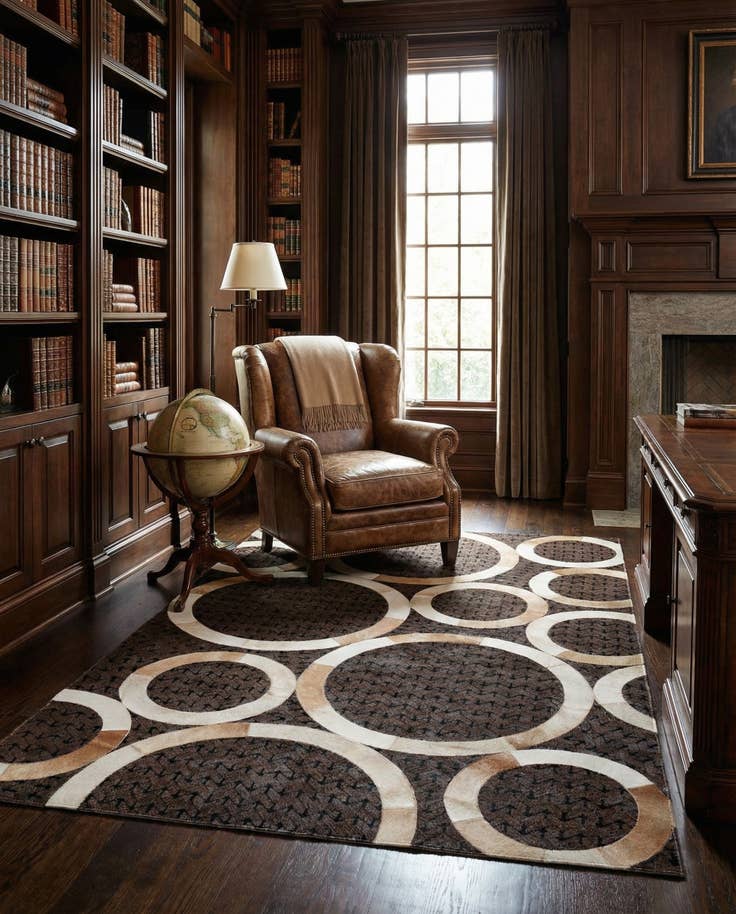 Detail image of 5' 1 x 7' 11 Cowhide - Patchwork Rug