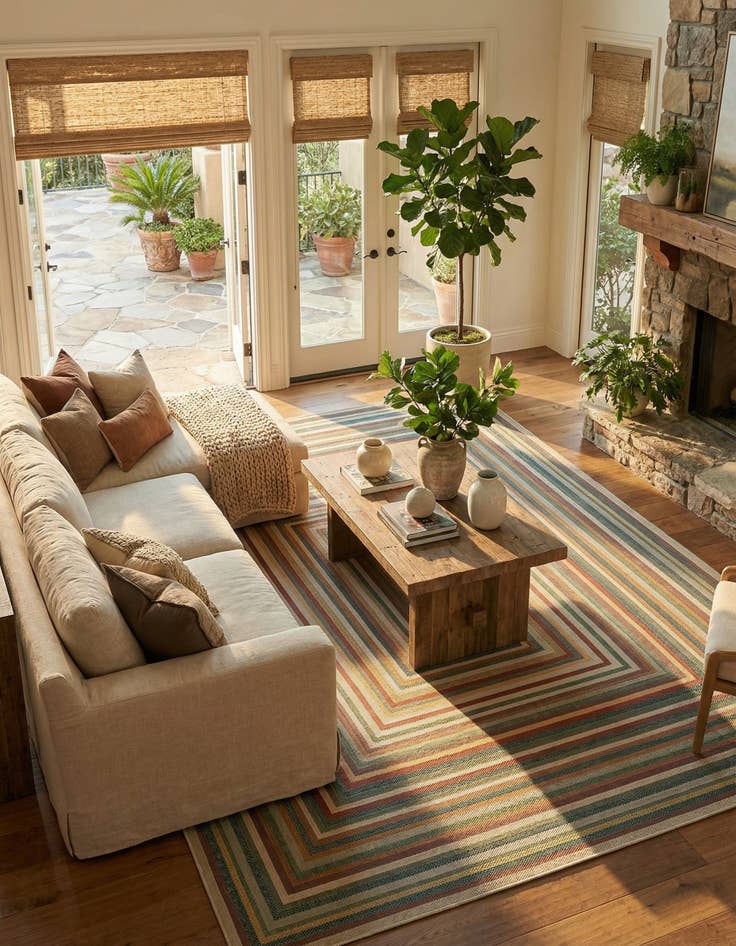 Detail image of 12' x 16'  Washable Baja Indoor / Outdoor Rug