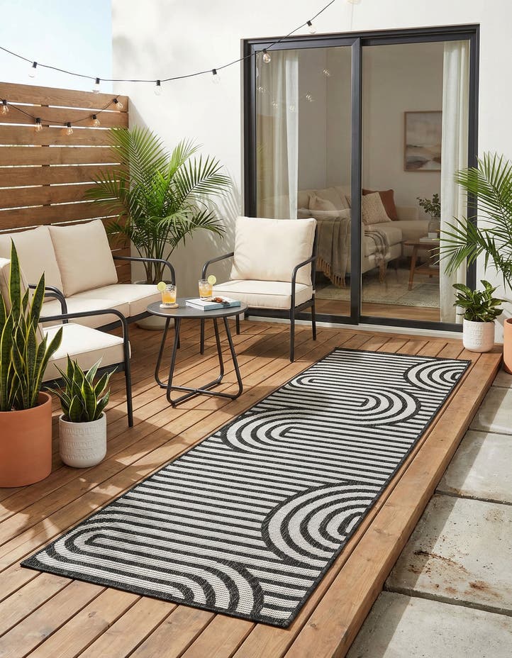 2' x 5' 3 Easy-Clean Modern Indoor / Outdoor...