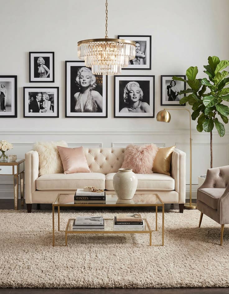 Detail image of 8' x 10' Marilyn Monroe™ Shag Rug