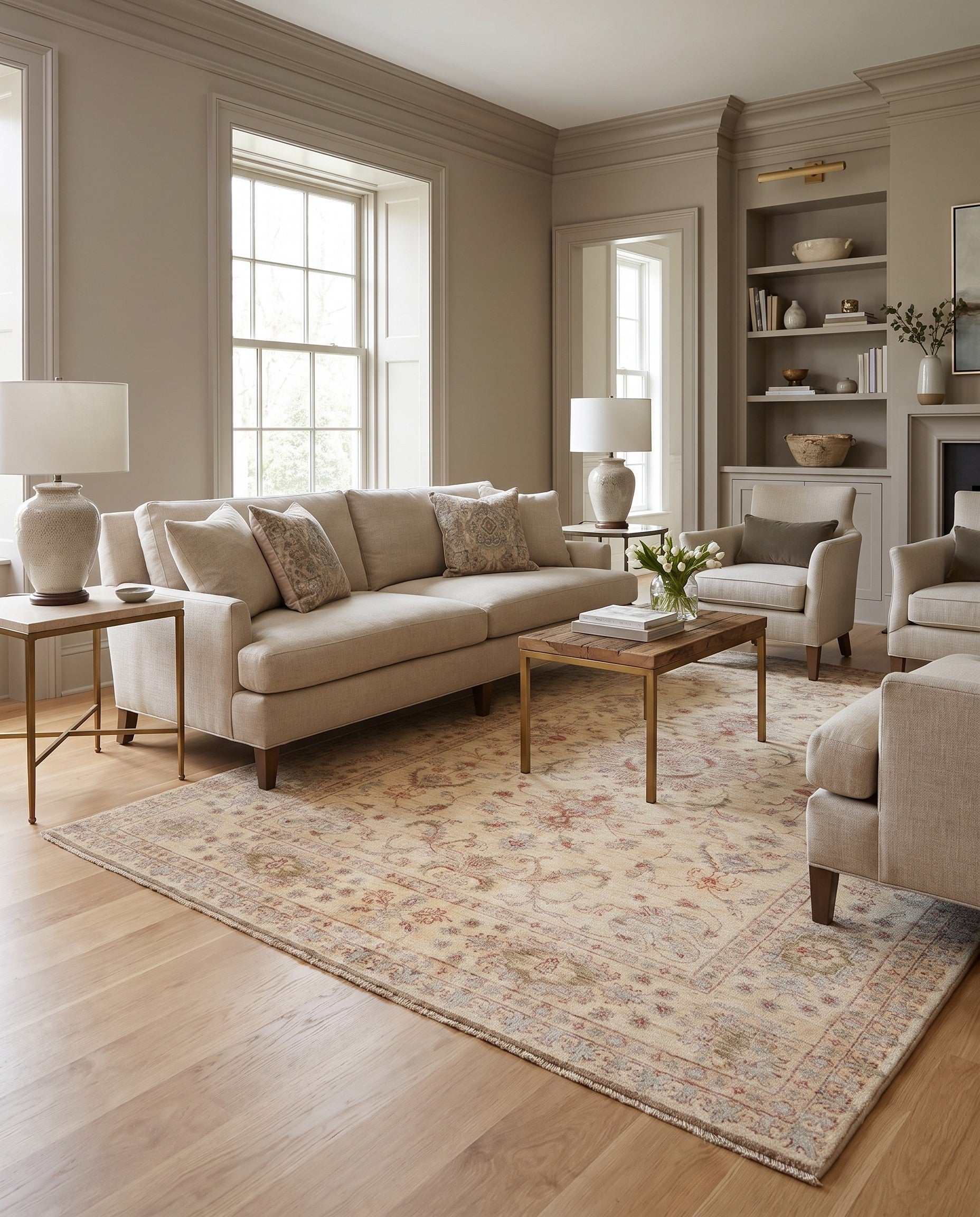 5' 9 x 7' 10 Hand Knotted Ziegler Rug